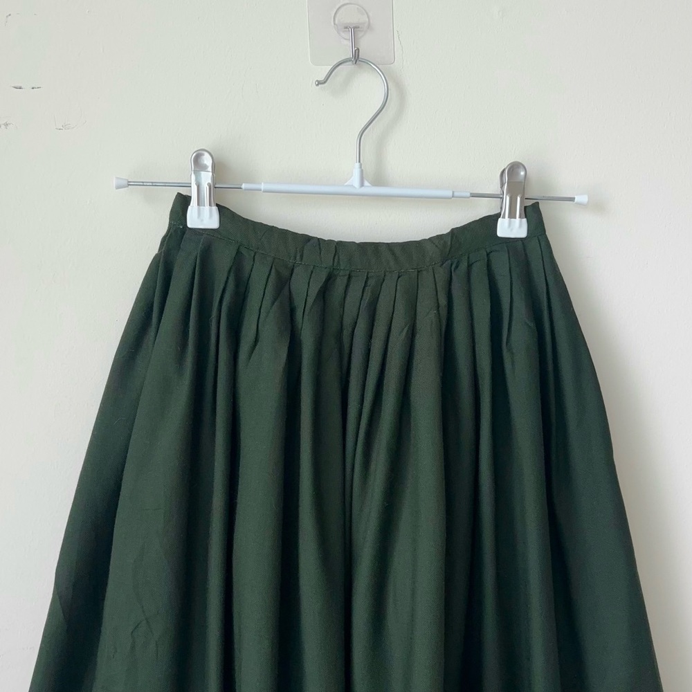 Vintage Ralph Lauren Collection 100% Wool Pheasant Maxi Skirt Size 4 Runway - Picture 10 of 16